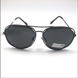 NWT Joe’s gunmetal heptagon aviator sunglasses